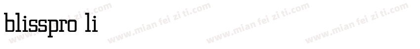 blisspro light字体转换